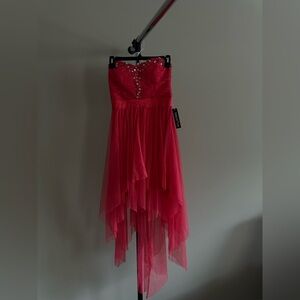 Teeze Me | Red Sweetheart Sundress Prom